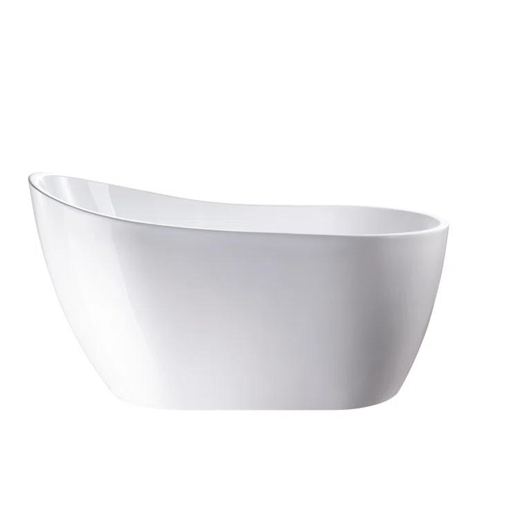 54" X 28" Freestanding Soaking Acrylic Bathtub