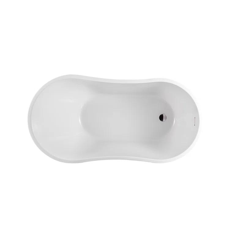 54" X 28" Freestanding Soaking Acrylic Bathtub