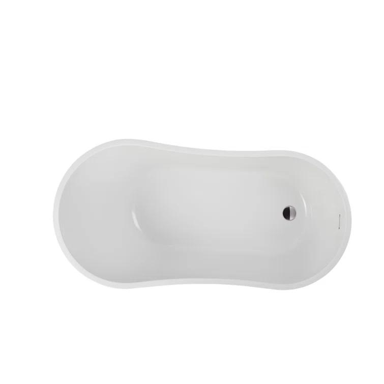 Maya 55" x 28" Freestanding Soaking Acrylic Bathtub