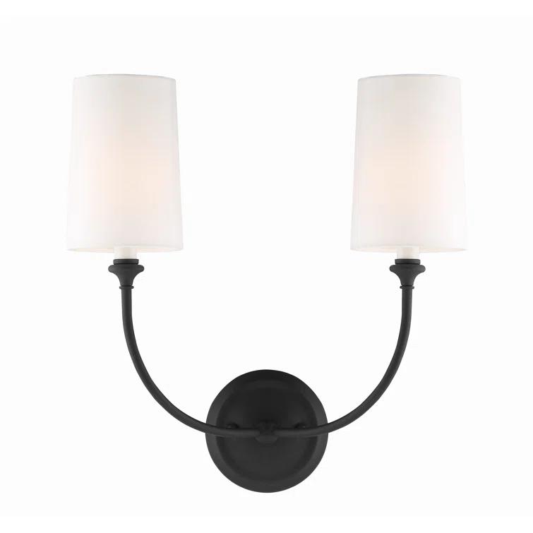 Crystorama Lighting Sylvan 2 - Light Sconce in  Black Forged