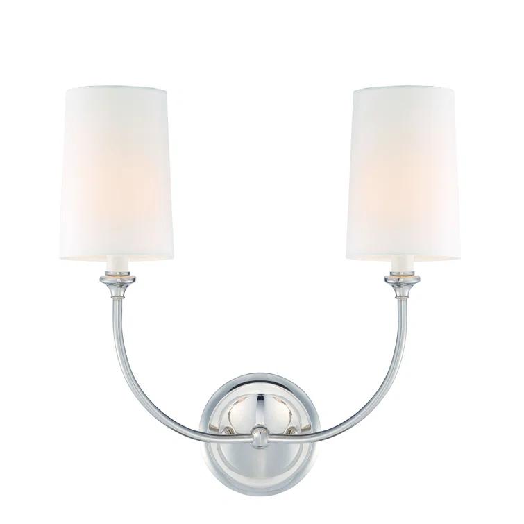 2242-PN-Crystorama Lighting-Sylvan - 2 Light Wall Sconce-Polished Nickel Finish