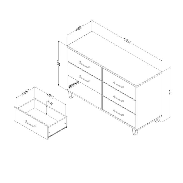 Arlen 6-Drawer Double Dresser