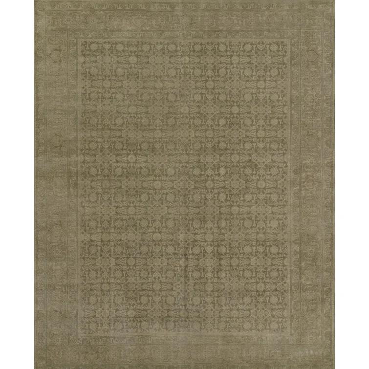 Menorca Hand-Knotted Wool Rug by Pure Salt x Momeni - Green / 8' x 10'