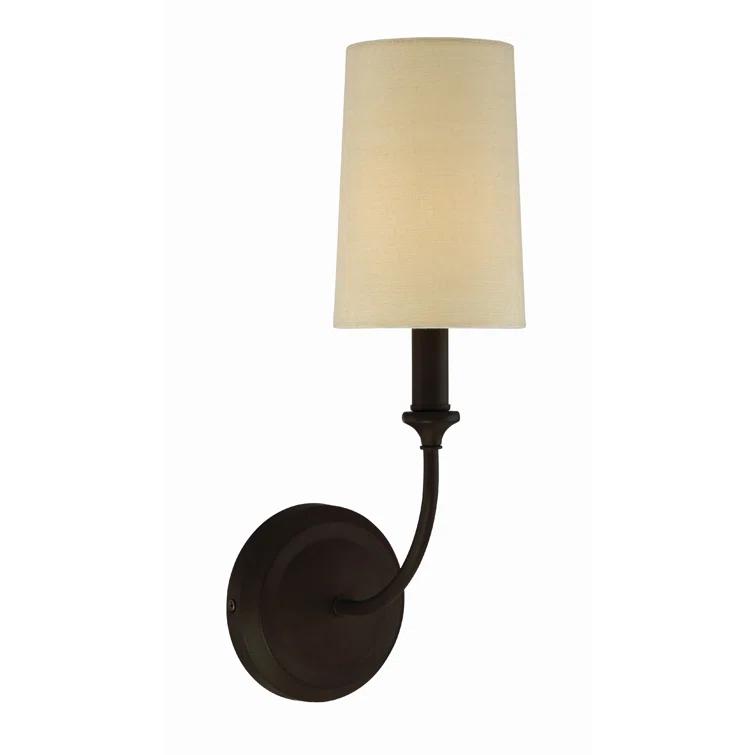 Crystorama Libby Langdon for  Sylvan 1 Light Dark Bronze Sconce - 4.87'' W x 15.75'' H x 7.75'' D