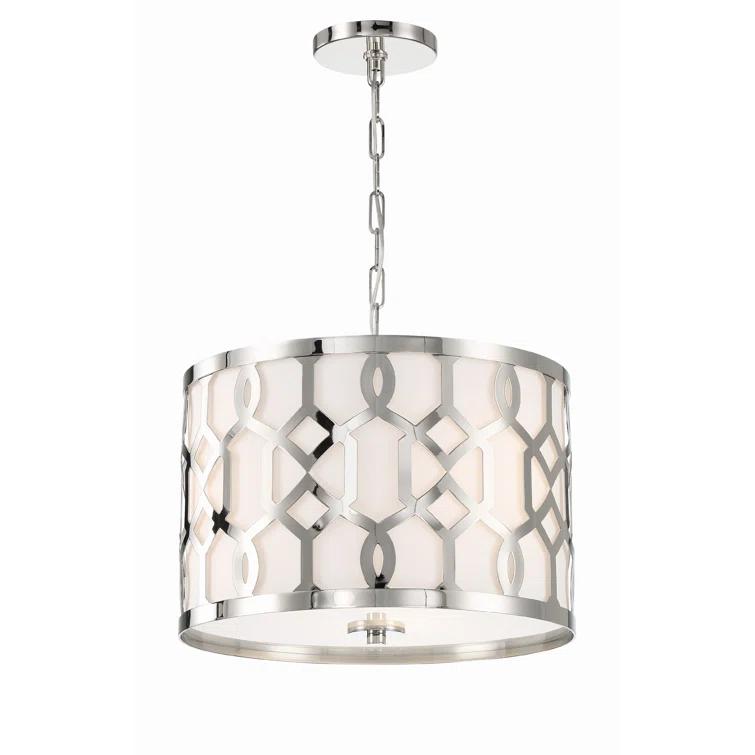 Crystorama Libby Langdon for  Jennings 5 Light Polished Nickel Chandelier - 24.25'' W x 14.75'' H