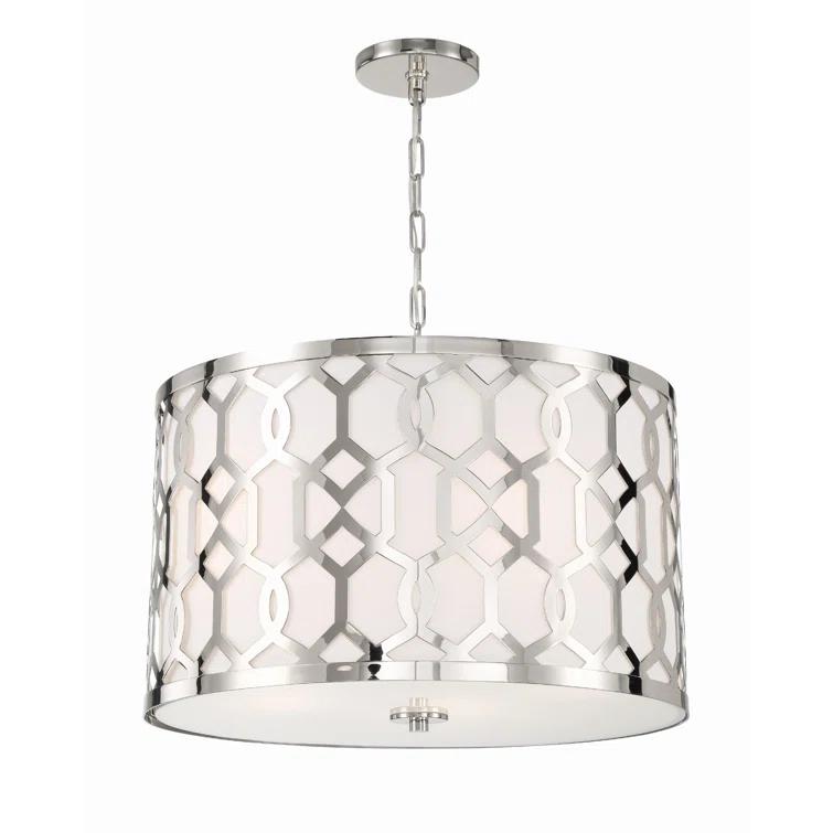 Crystorama Libby Langdon for  Jennings 5 Light Polished Nickel Chandelier - 24.25'' W x 14.75'' H