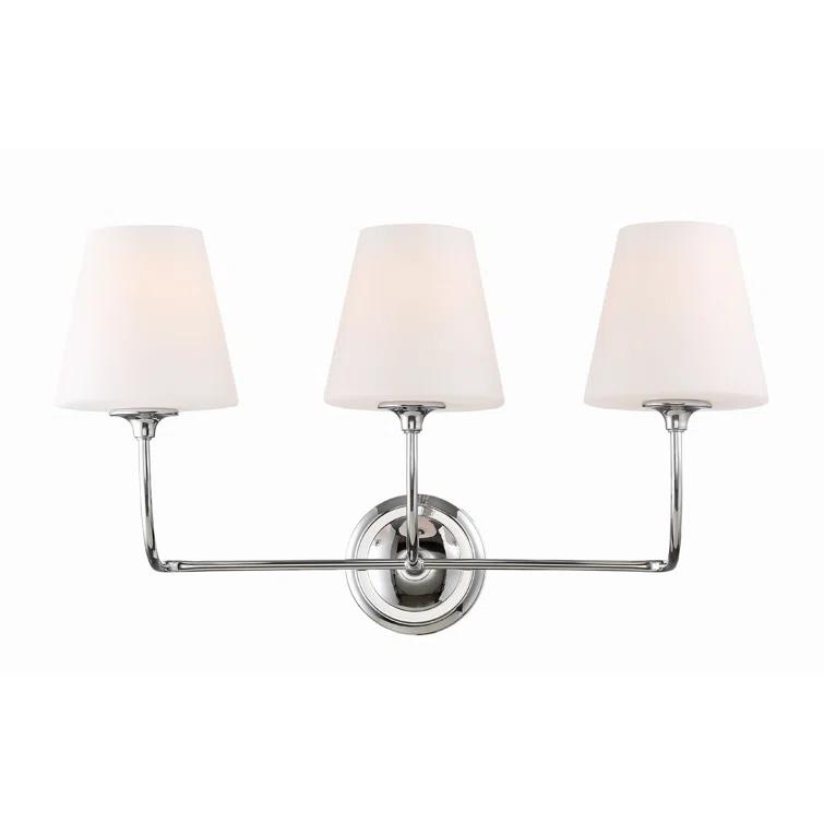 3 Light Bath Vanity In Classic Style 23.25 Inches Wide By 13.25 Inches High-Polished Chrome Finish Crystorama Lighting 2443-Op-Ch