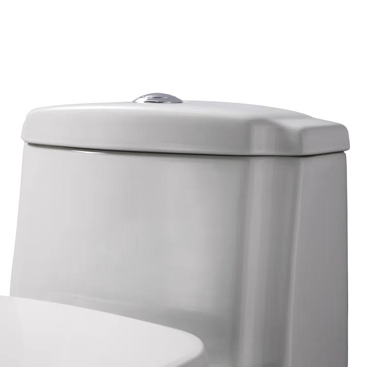 Whitehaus Collection Magic 1.6 Gallons GPF Elongated Comfort Height Floor Mounted One-Piece Toilet (Seat Included)