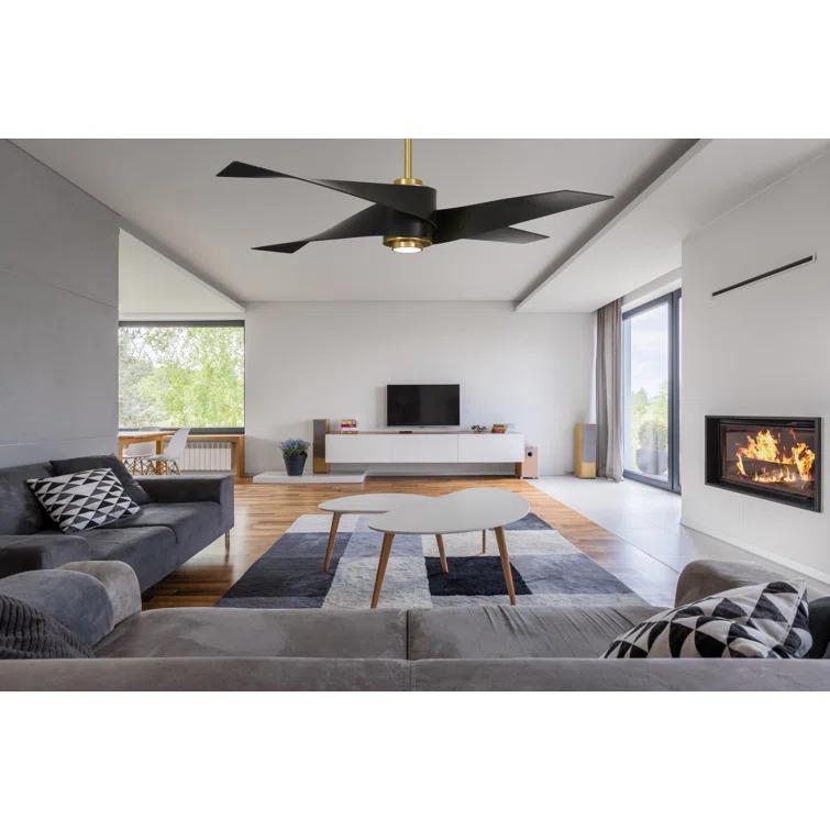64" Artemis 4 Blade LED Standard Ceiling Fan with Light Kit Included