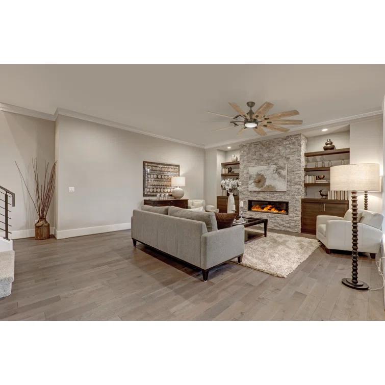 65" Barn 10 - Blade LED Smart Standard Ceiling Fan with Remote Control and Light Kit Included