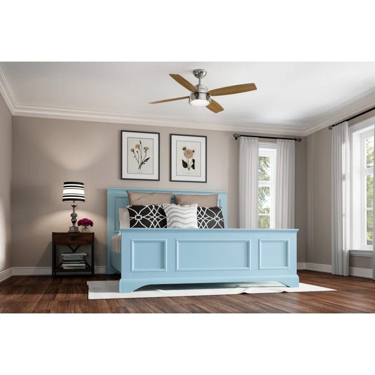 52" Wingate 4 - Blade LED Standard Ceiling Fan with Remote Control and Light Kit Included