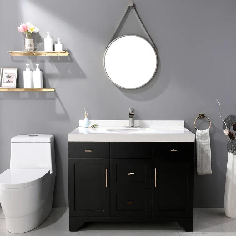 Single-Hole Single-handle Bathroom Faucet with Drain Assembly