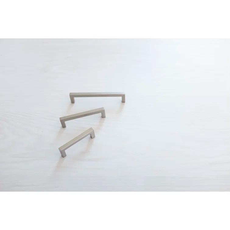 Hickory Hardware Pier Collection Handle Pull - 5-1/16" Center to Center Cabinet Pull Satin Nickel - Contemporary Hardware for Drawers & Cabinets (Set of 10)