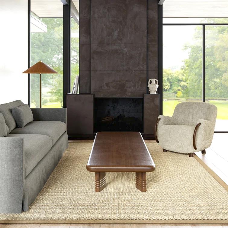 Proper Sisal and Wool Tan Area Rug
