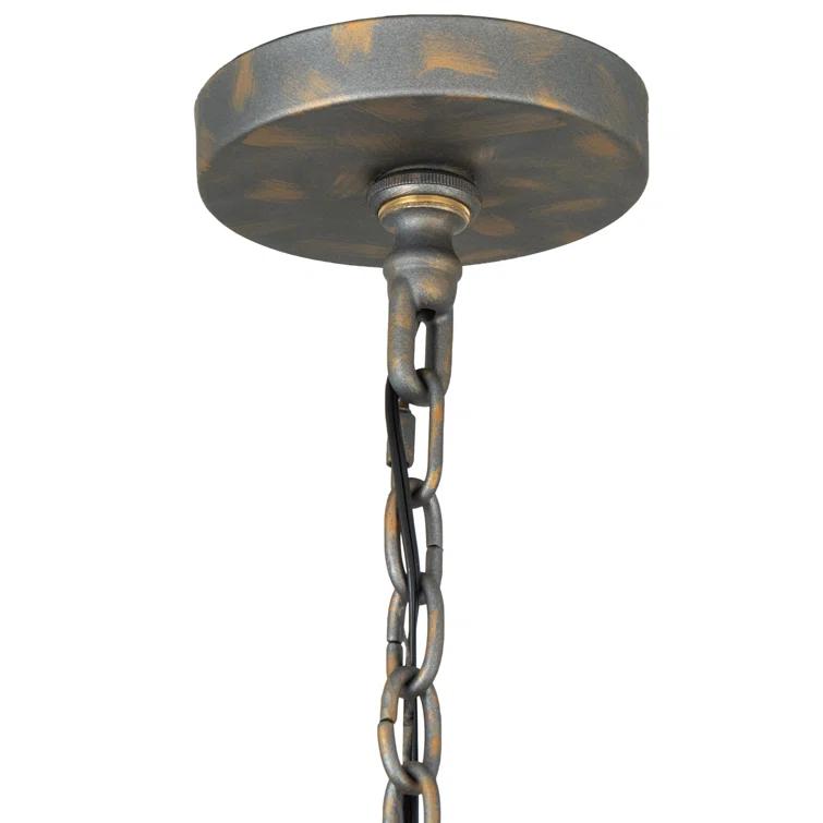Antonia 8-Light Crystal Bronze Chandelier with Gold Accents