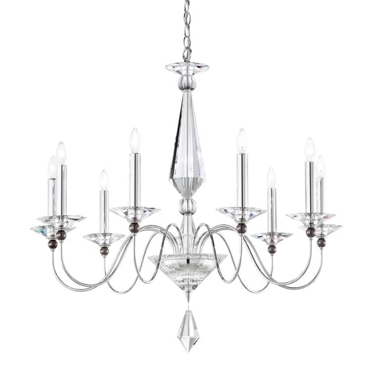 Jasmine 9 - Light Glass Classic / Traditional Chandelier