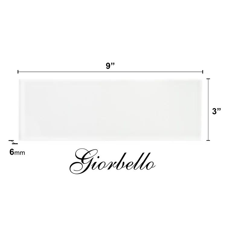 3" x 9" Glass Subway Tile