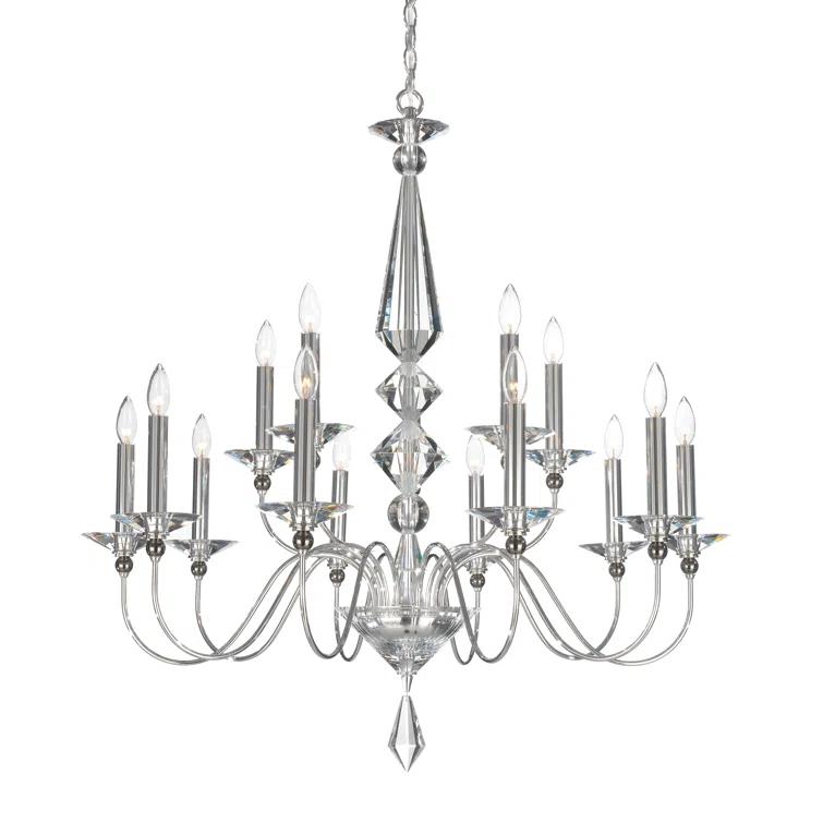 Jasmine 15 - Light Glass Tiered Chandelier
