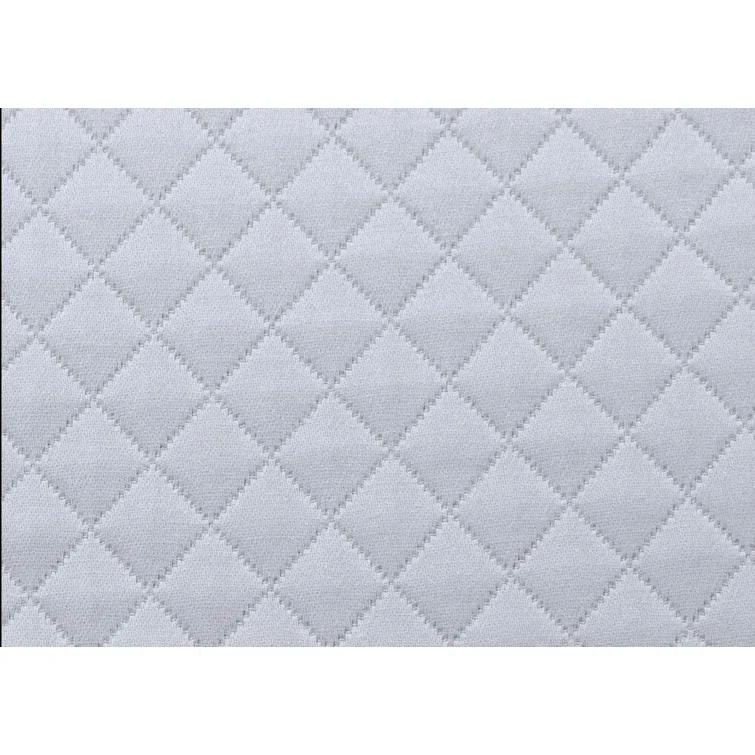 Timeless Diamond Piqué Matelassé Cotton Coverlet in Tin