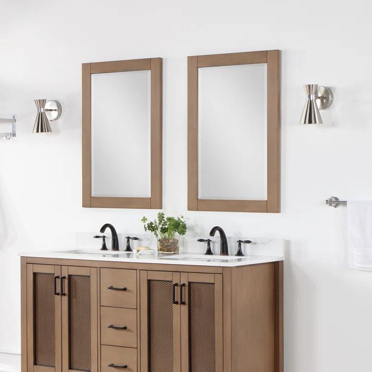 Ivy Wood Flat Wall Mirror