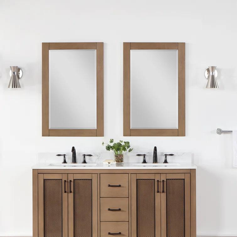 Ivy Wood Flat Wall Mirror