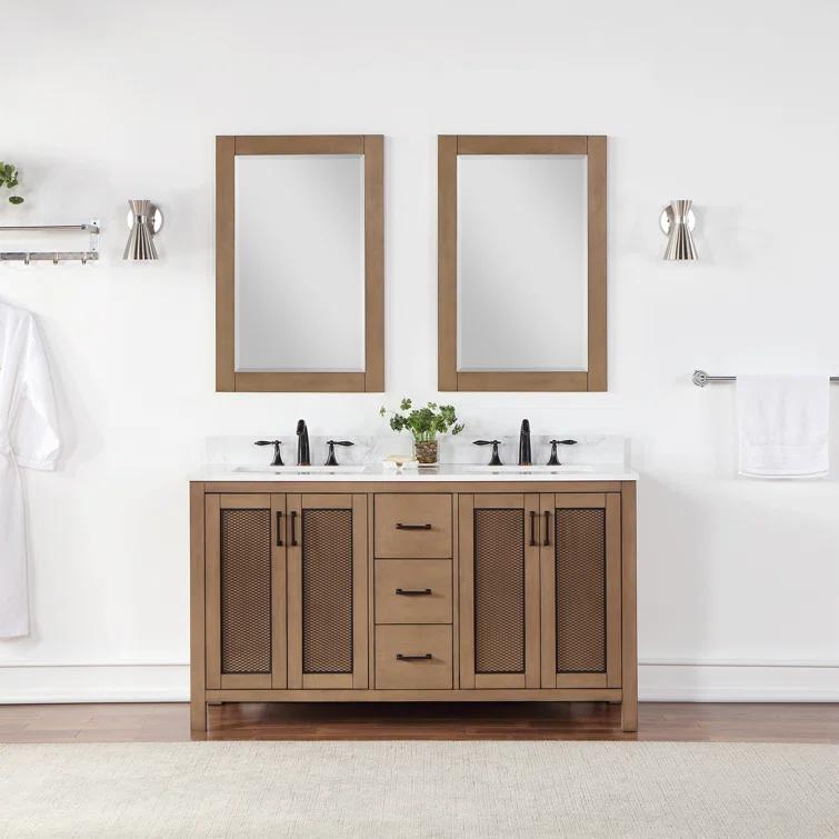 Ivy Wood Flat Wall Mirror