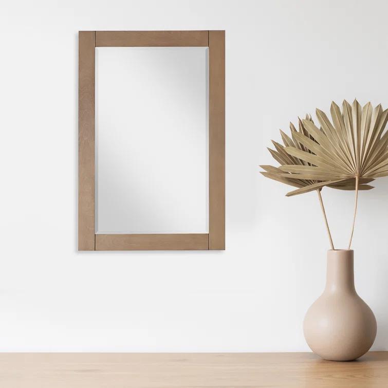 Ivy Wood Flat Wall Mirror