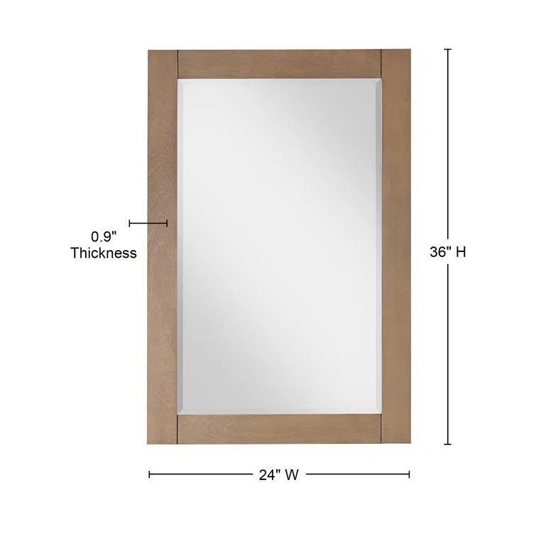 Ivy Wood Flat Wall Mirror