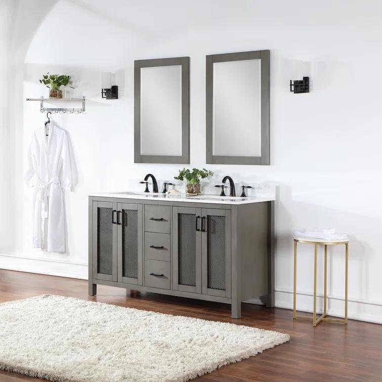 Ivy Wood Flat Wall Mirror