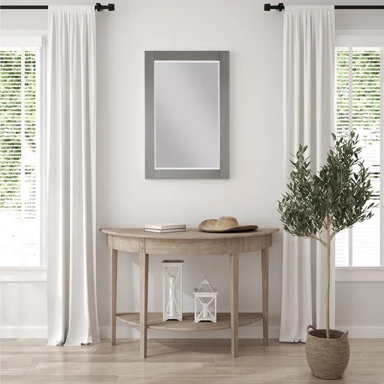 Ivy Wood Flat Wall Mirror