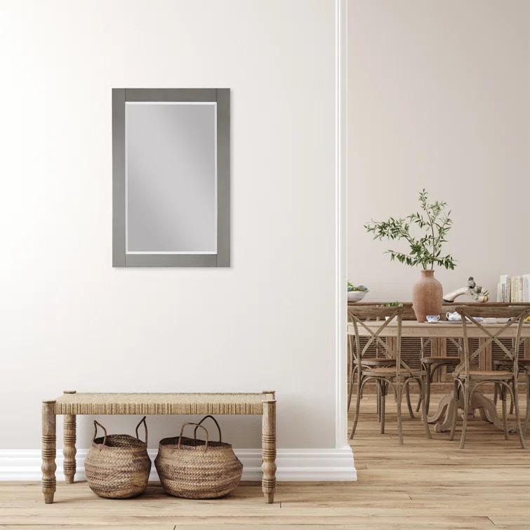 Ivy Wood Flat Wall Mirror