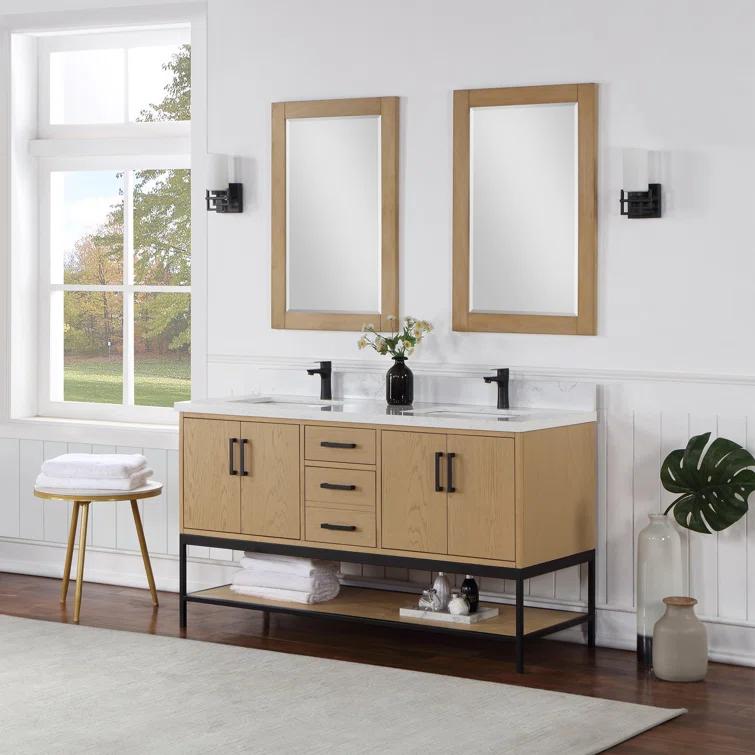 Ivy Wood Flat Wall Mirror