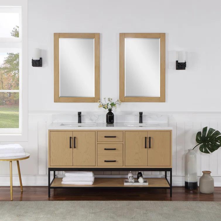 Ivy Wood Flat Wall Mirror