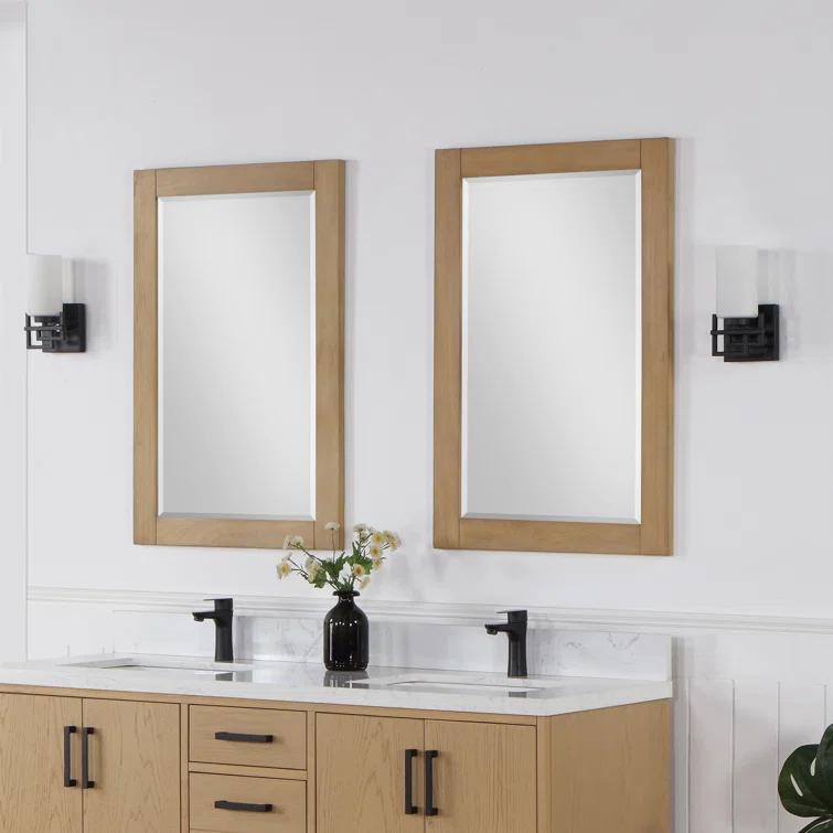Ivy Wood Flat Wall Mirror