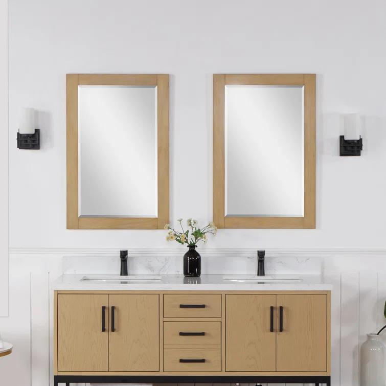 Ivy Wood Flat Wall Mirror