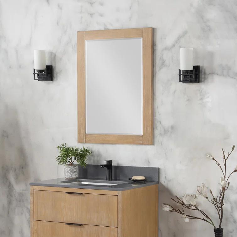 Ivy Wood Flat Wall Mirror