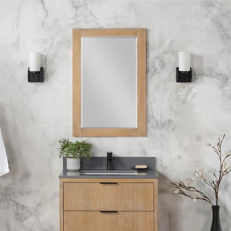 Ivy Wood Flat Wall Mirror