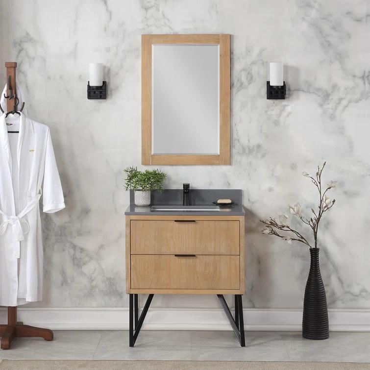 Ivy Wood Flat Wall Mirror