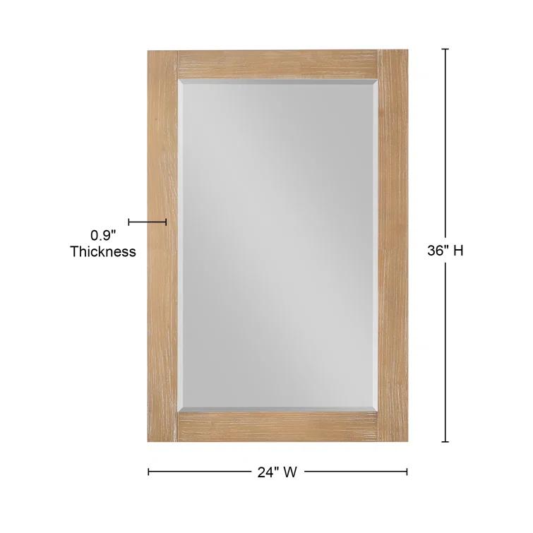 Ivy Wood Flat Wall Mirror