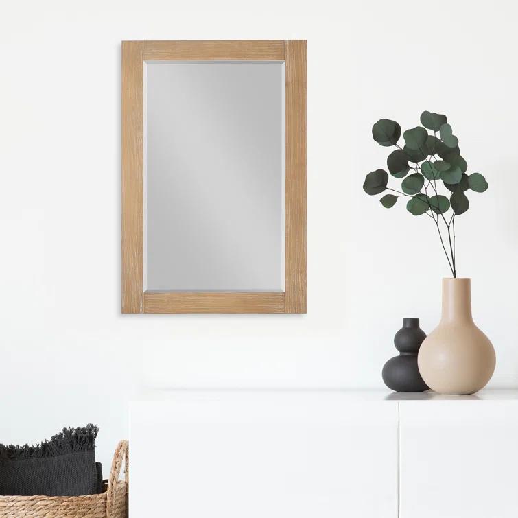 Ivy Wood Flat Wall Mirror