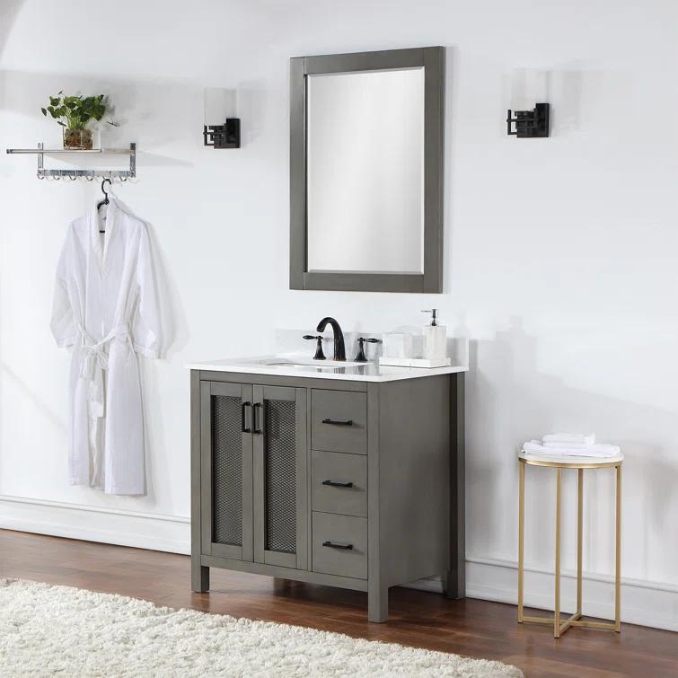 Ivy Wood Flat Wall Mirror