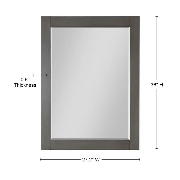 Ivy Wood Flat Wall Mirror