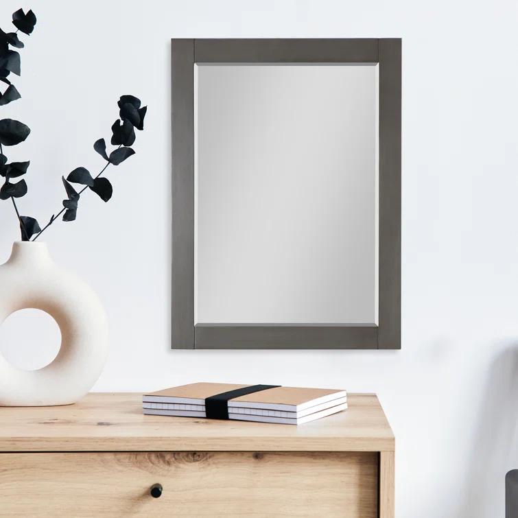 Ivy Wood Flat Wall Mirror