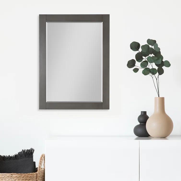 Ivy Wood Flat Wall Mirror