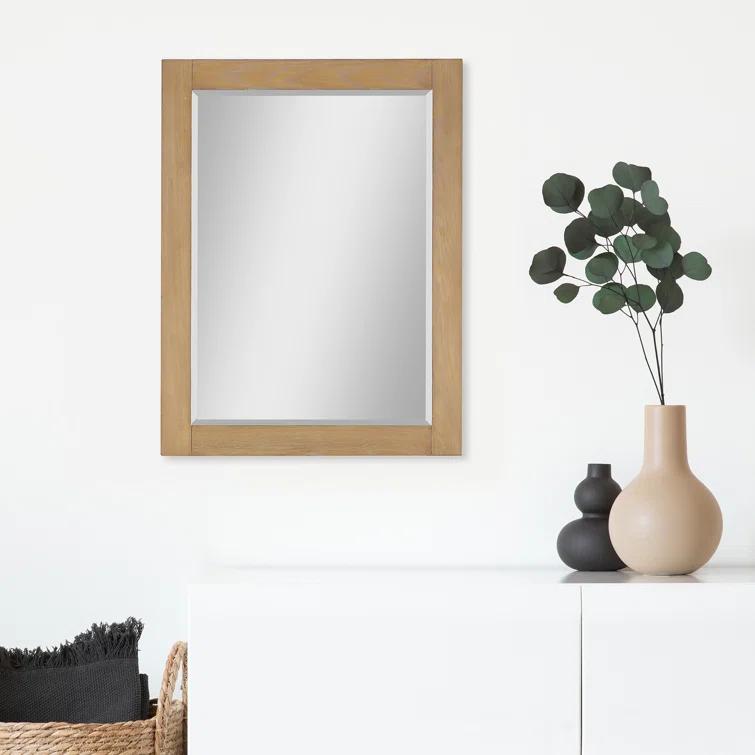 Ivy Wood Flat Wall Mirror
