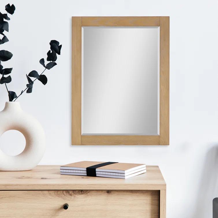 Ivy Wood Flat Wall Mirror