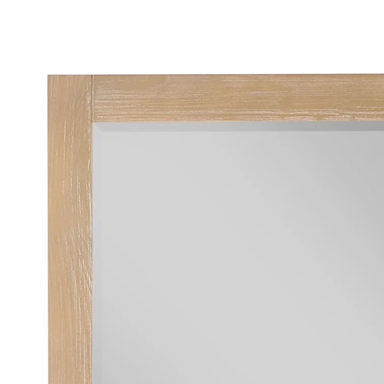 Ivy Wood Flat Wall Mirror
