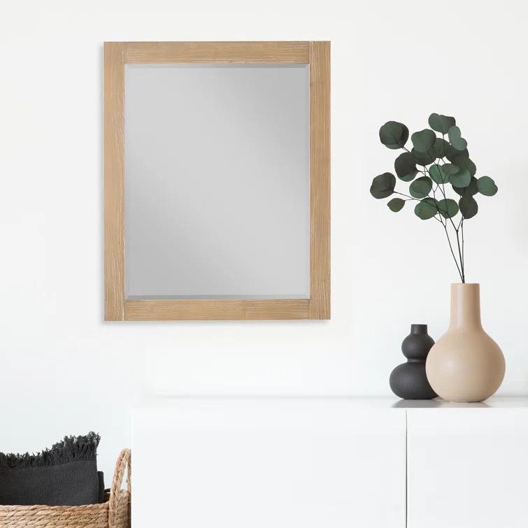 Ivy Wood Flat Wall Mirror