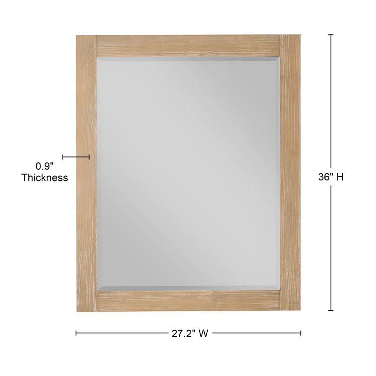 Ivy Wood Flat Wall Mirror