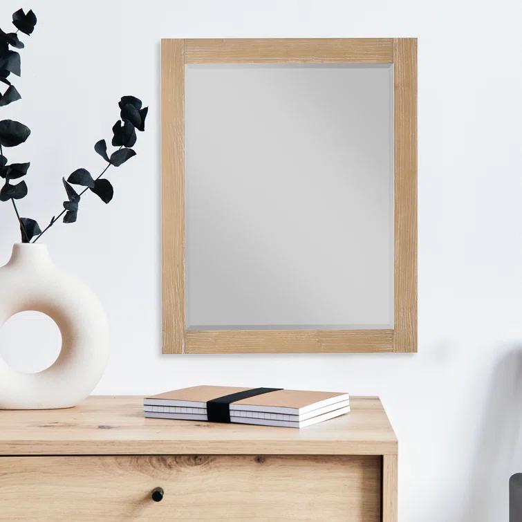 Ivy Wood Flat Wall Mirror
